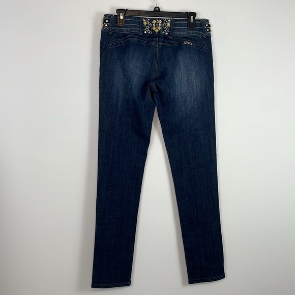 Grace in LA Low Rise Embellished Waisted Jeans. Waist Size 30. Junior Size 11/12 - Picture 7 of 15